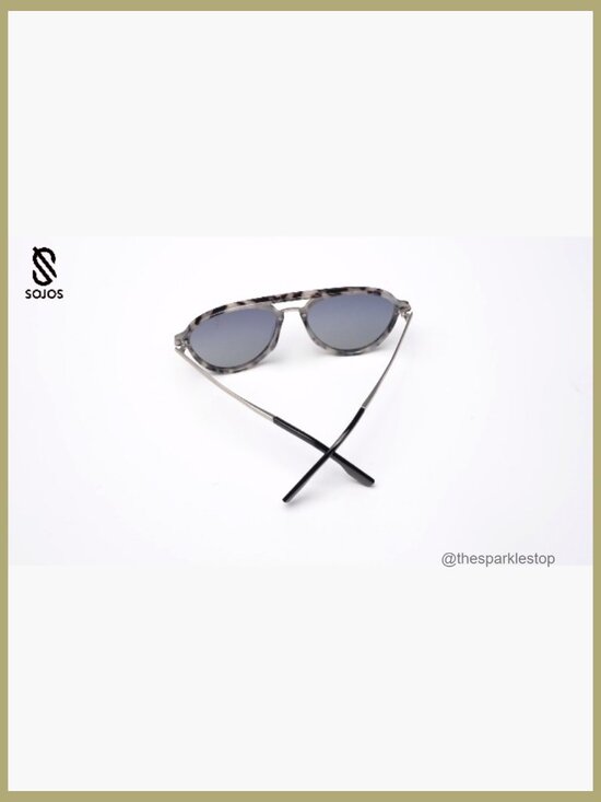 Retro Aviator Polarized Sunglasses with Plastic&Metal Frames main image 3